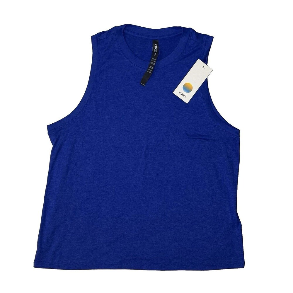 Vuori Energy Top - Long Womens Size Medium Electric Blue Heather Tank NWT